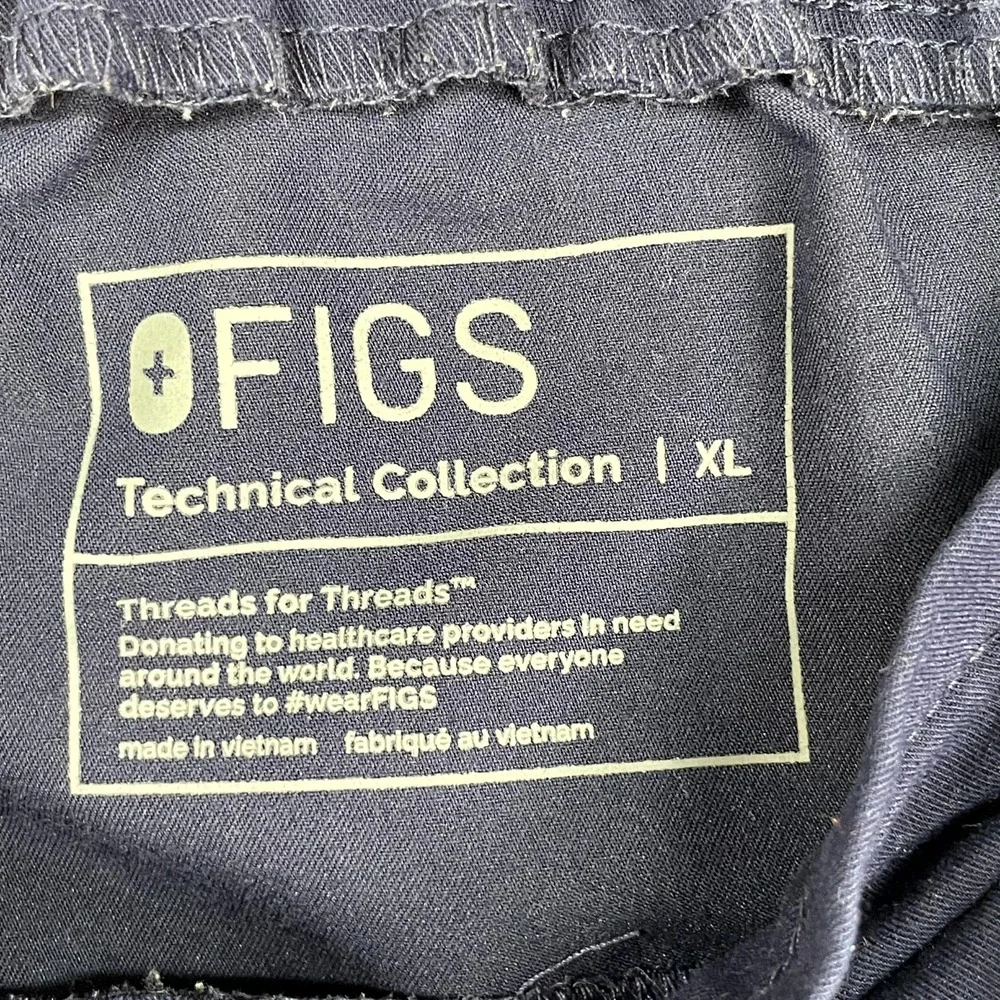 Figs Technical Collection Medical Scrub Pants Womens XL Zip Pocket Professional